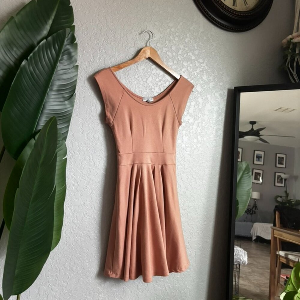 Cotton On Rose Fit & Flare Dress – Cap Sleeve, Skater Style